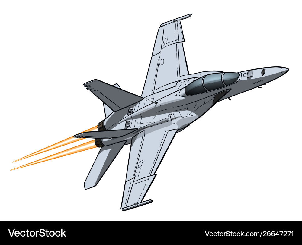 American jet fighter aircraft draw American jet fighter aircraft draw vector image