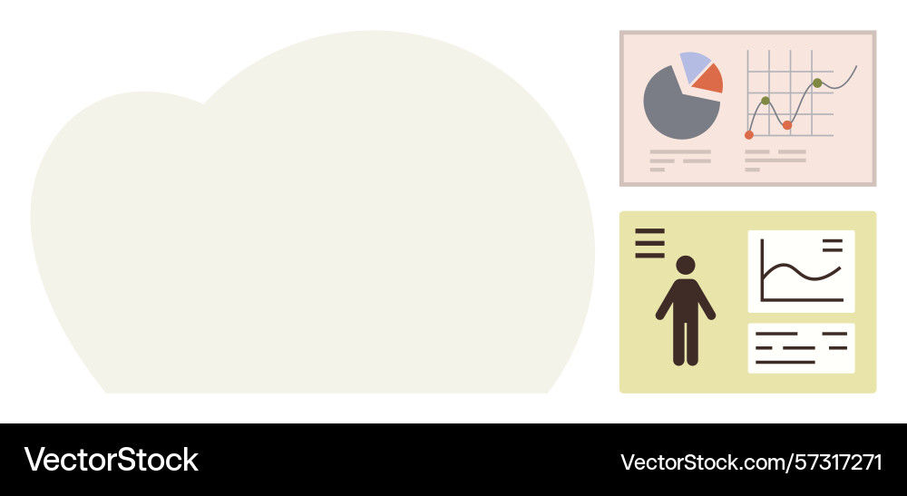 Business analytics dashboard with charts graphs Vector Image