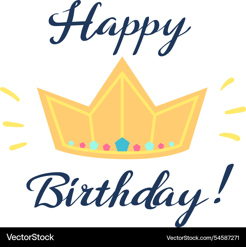 Golden crown adorned with vibrant colorful gems Golden crown adorned with vibrant colorful gems vector image
