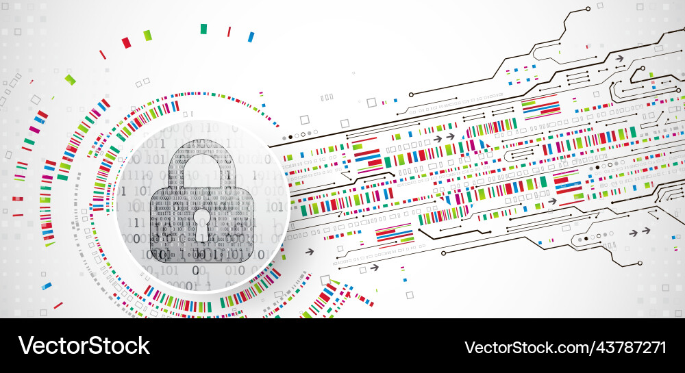 Protection background technology security encode Vector Image
