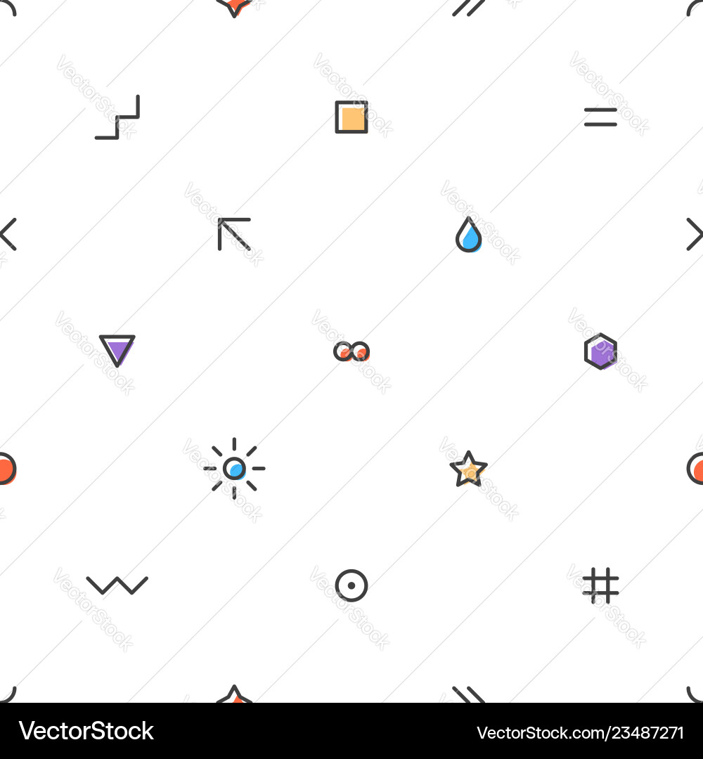 Seamless pattern with simple shapes created Seamless pattern with simple shapes created vector image