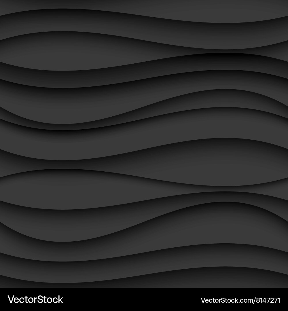 Seamless wave pattern curved shapes background vector image