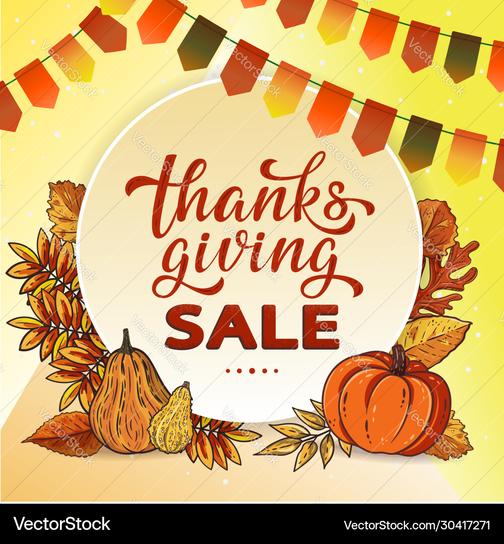 Thanksgiving sale poster or flyer design Thanksgiving sale poster or flyer design vector image