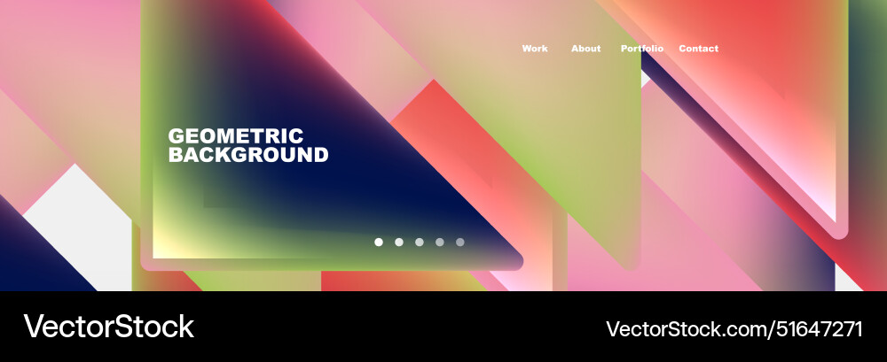 Triangle minimal web site page background design vector image