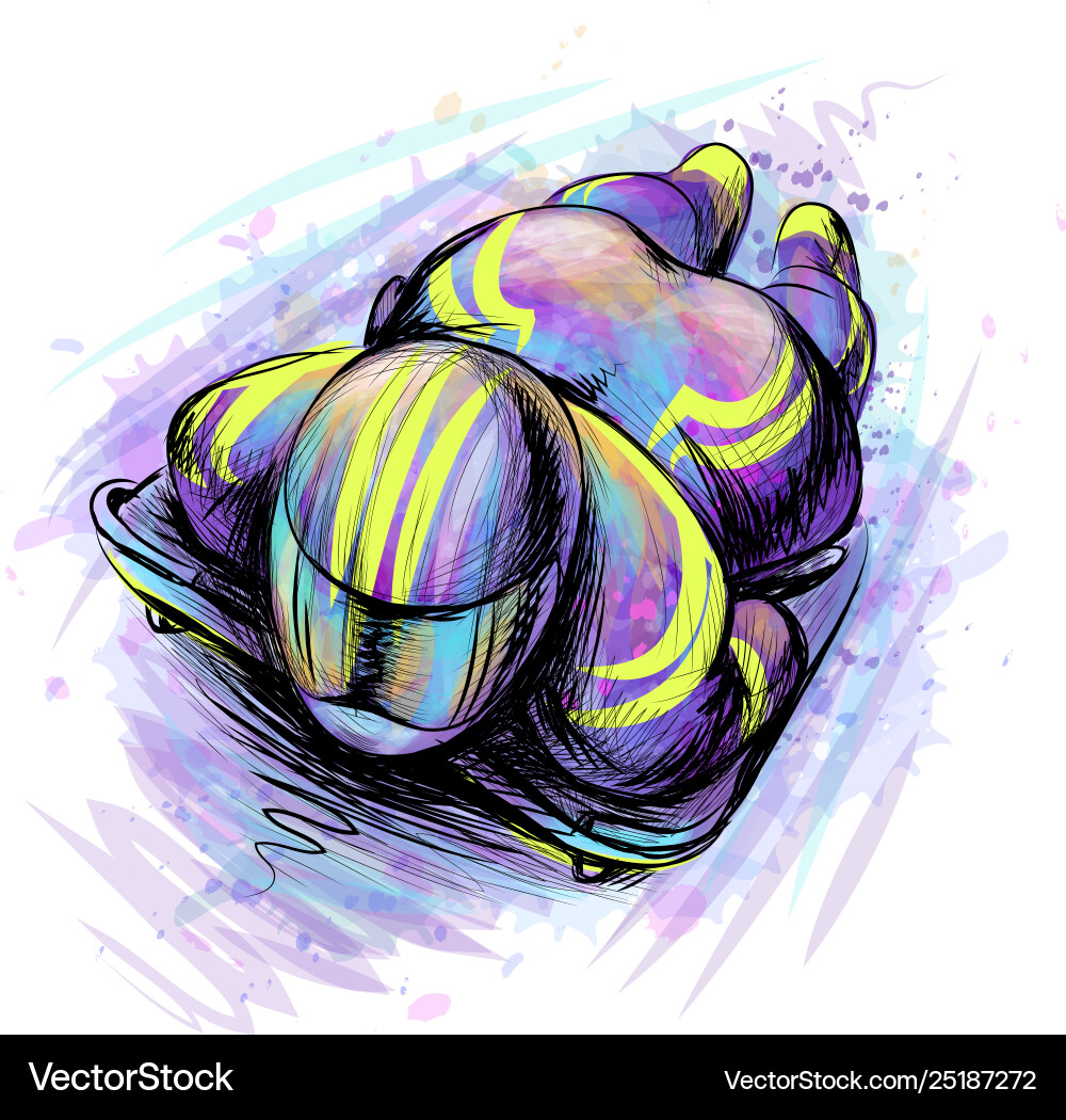 Skeleton from splash watercolors hand drawn Skeleton from splash watercolors hand drawn vector image