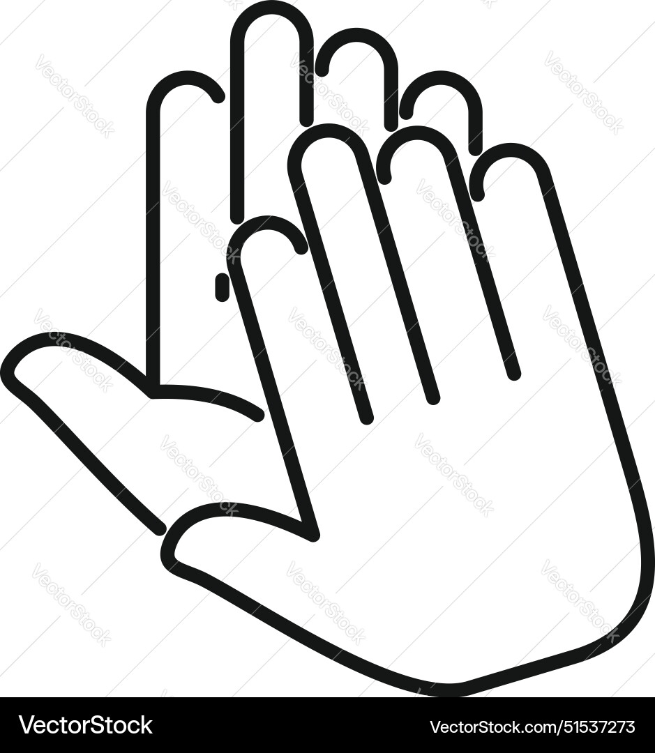 Clapping hands showing approval and support Vector Image