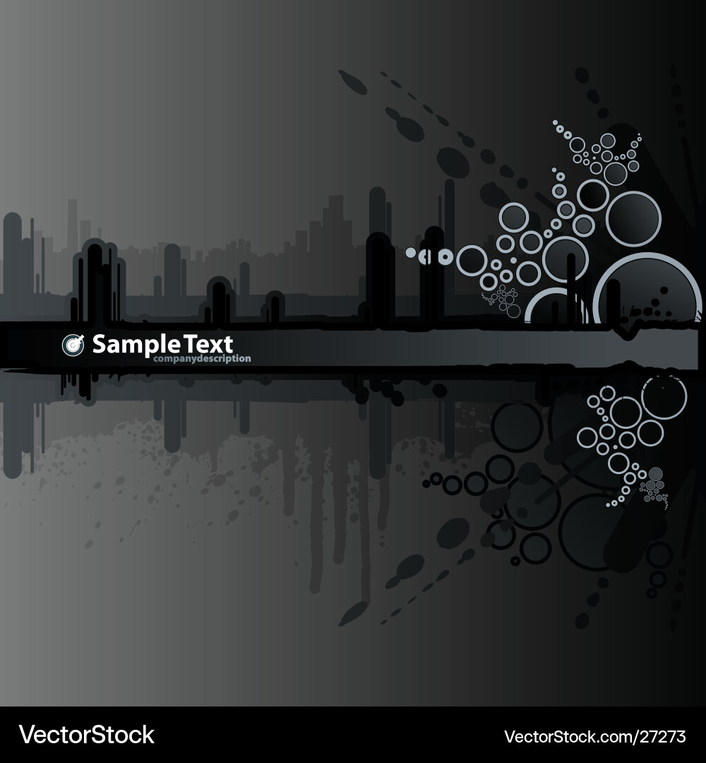 Dark Ink Splatter Banner Vector Image