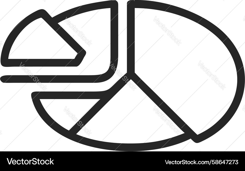 Dynamic Pie Chart Slice Icon Vector Image