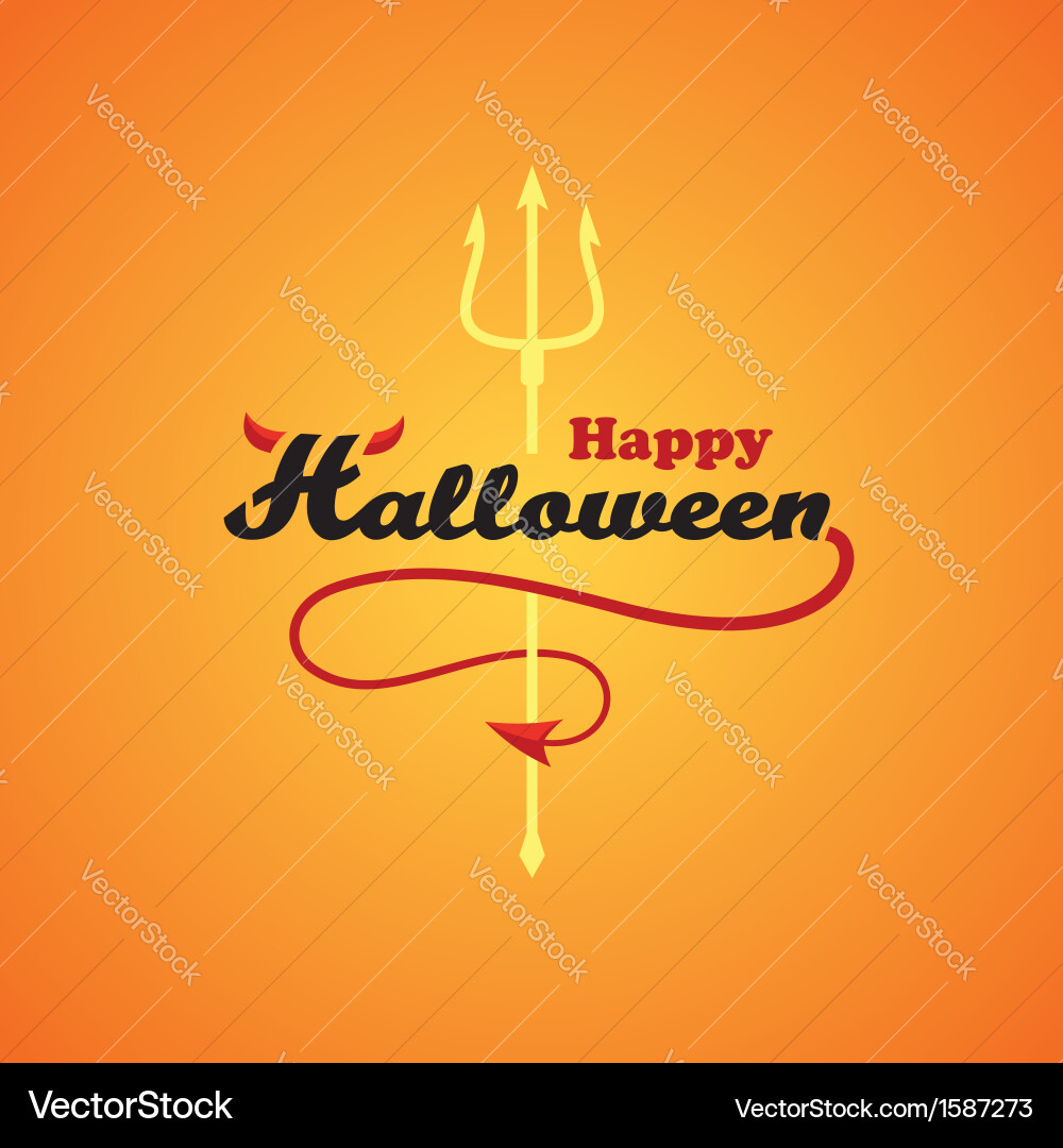 Halloween Trident Symbol vector image