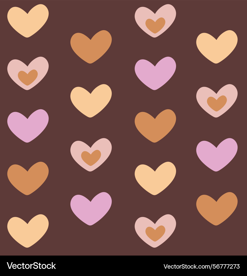 Heart icons seamless pattern texture background vector image