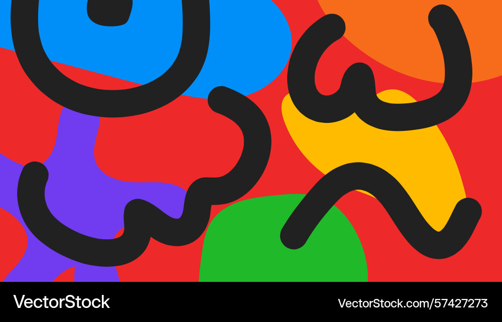 Red artistic squiggle background Red artistic squiggle background Vector Image