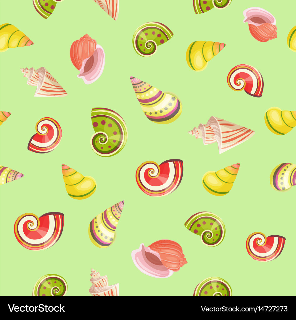 Seashell Pattern - Tropical vector image