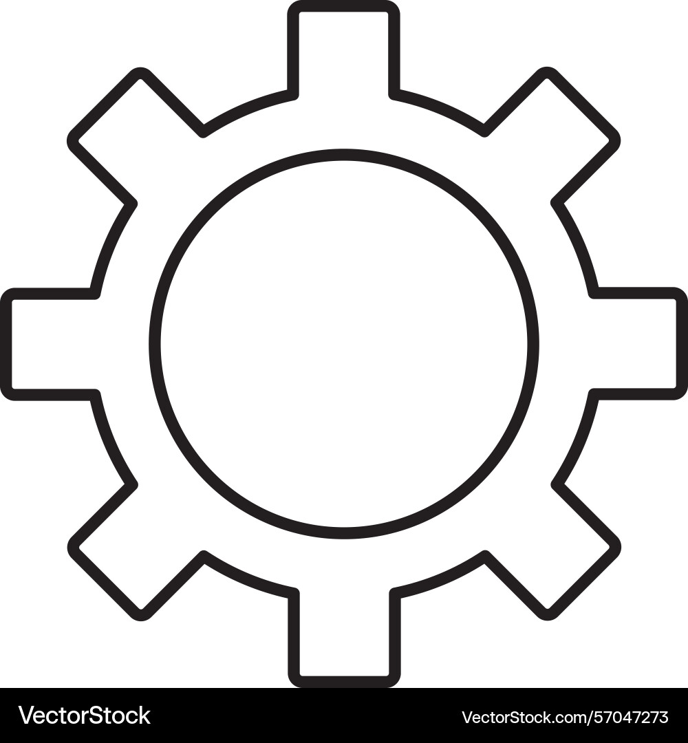 Setting line icon design vector image