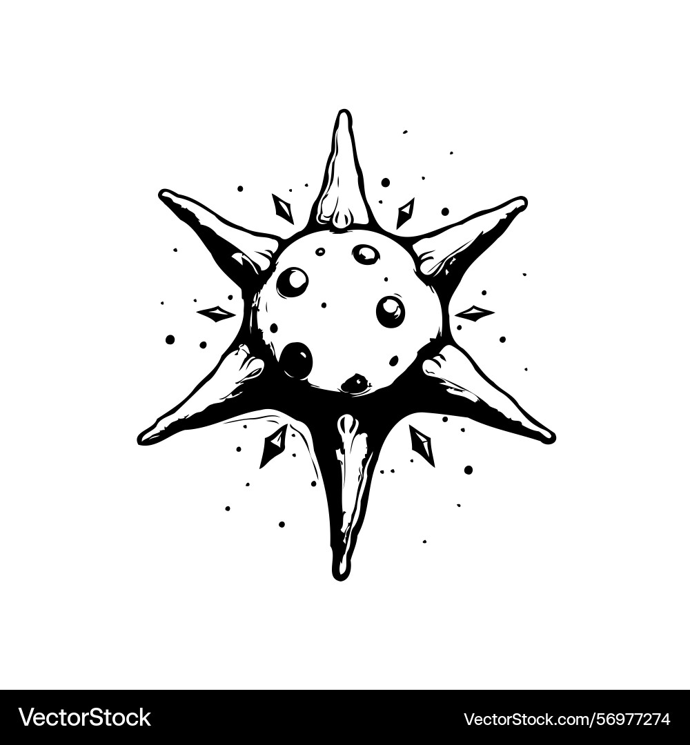 Abstract celestial starburst design with unique Vector Image