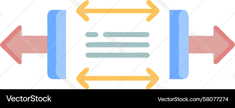 Bidirectional Data Flow Arrows Vector Image