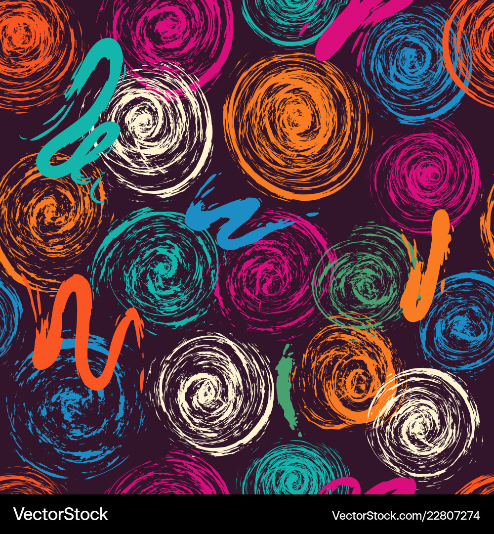 Bright floral seamless pattern vector image