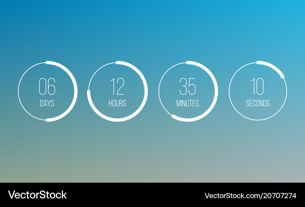 Countdown clock counter digital timer Countdown clock counter digital timer vector image