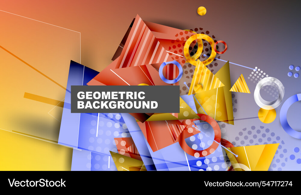 Creative triangles and circles composition Creative triangles and circles composition vector image