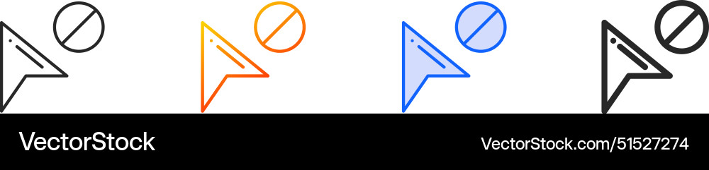 Cursor iconthin linear gradient blue stroke Cursor iconthin linear gradient blue stroke Vector Image