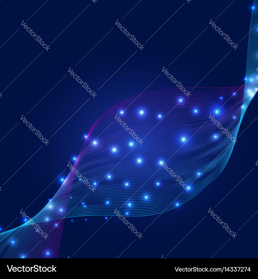 Dynamic Wave Art Background vector image