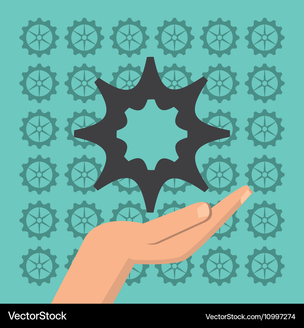 Gears and pattern background image Vector Image