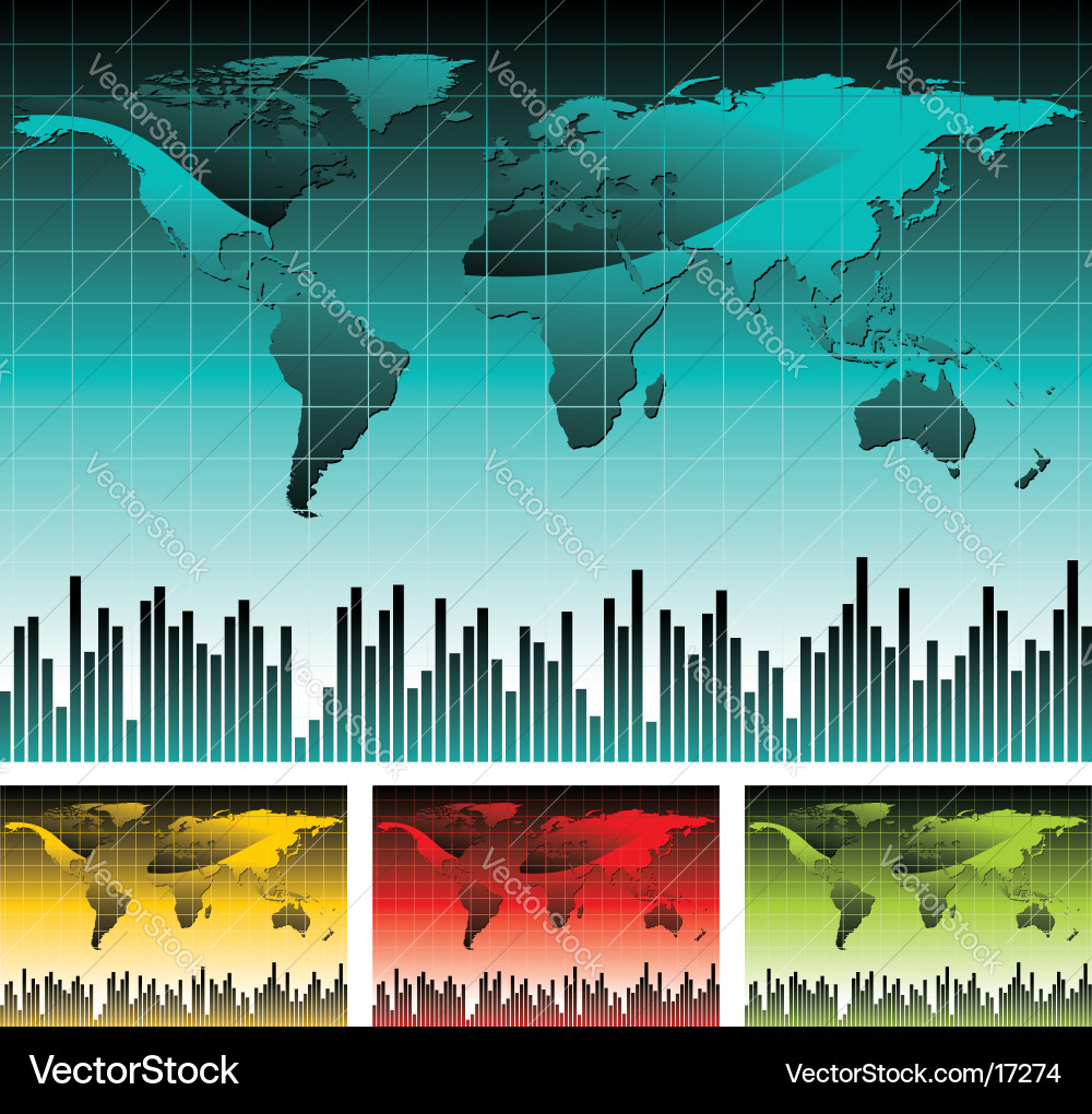 Global Map Concept Vector Image