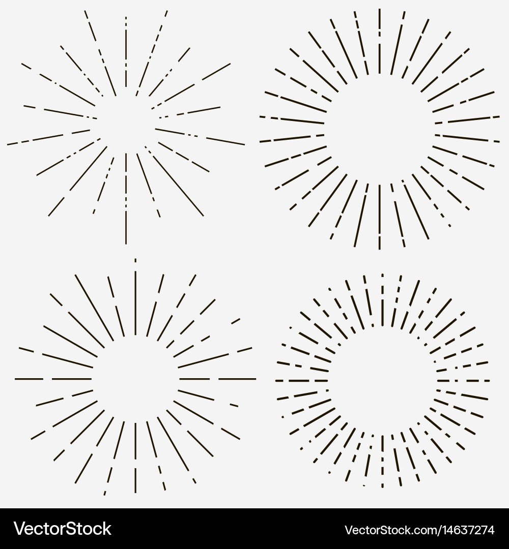 Sunburst set Royalty Free Vector Image - VectorStock