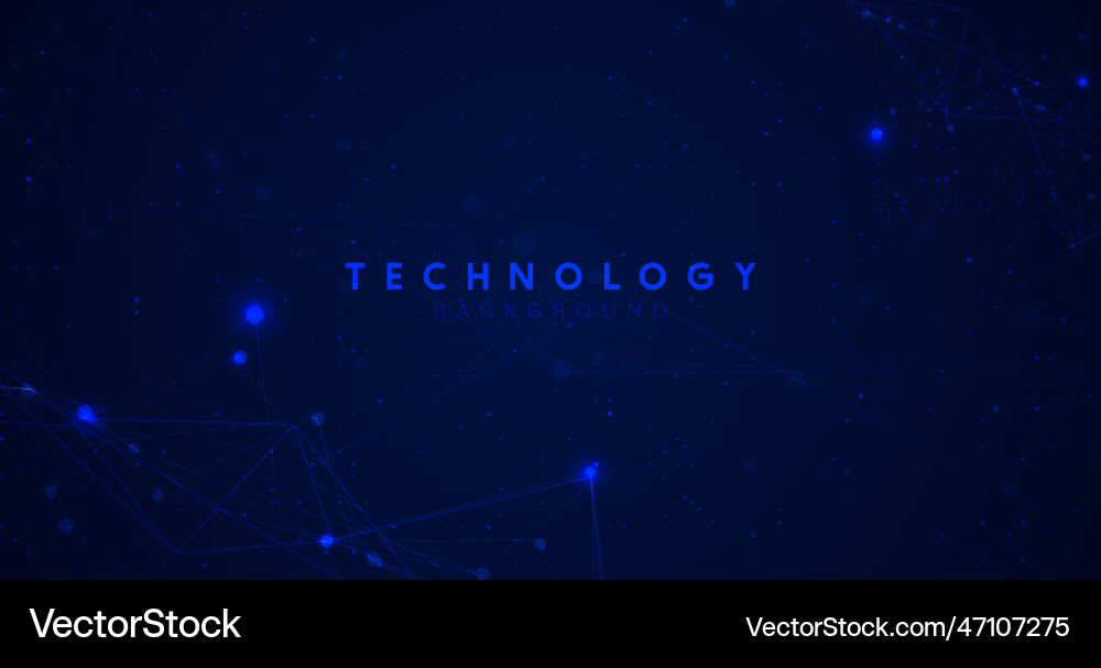 Abstract lines connection on dark background vector image