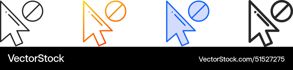 Cursor iconthin linear gradient blue stroke Cursor iconthin linear gradient blue stroke Vector Image