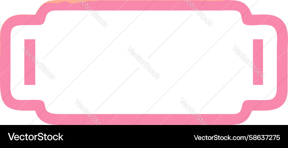 Playful Rounded Border with Handle Vector Image