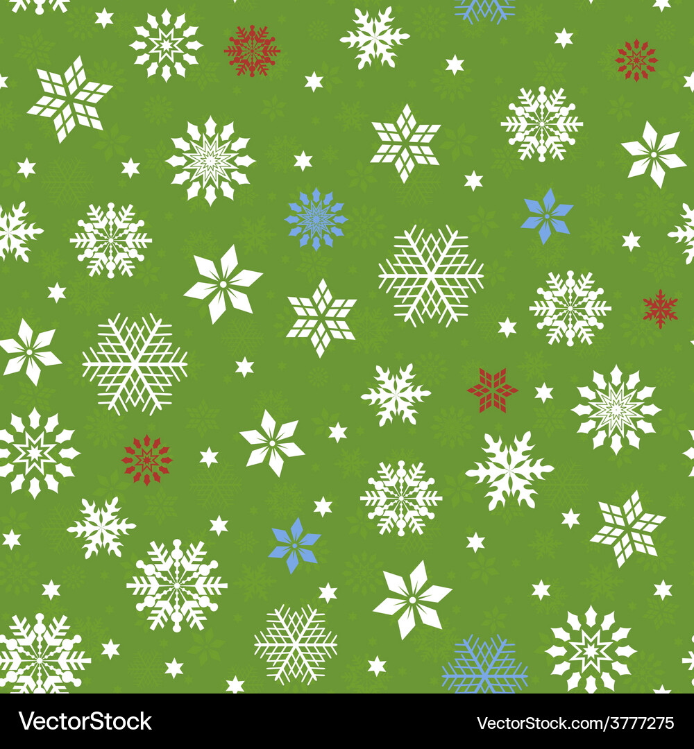 Seamless pattern with many snowflakes Vector Image