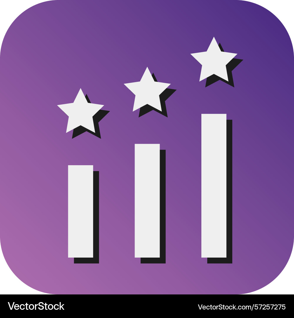 Web rating glyph gradient background icon Vector Image