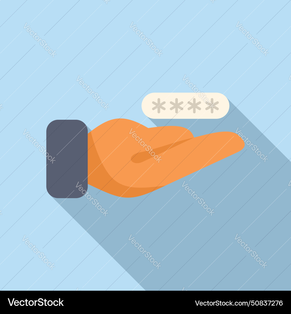 Change password account icon flat step web vector image