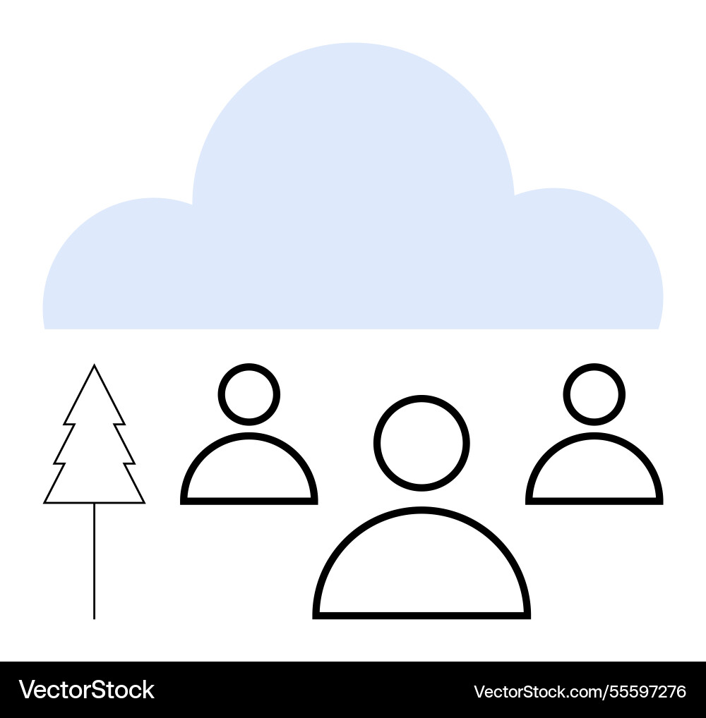 Cloud computing concept with human figures Vector Image