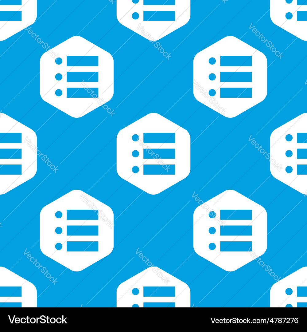 Dotted list hexagon pattern vector image
