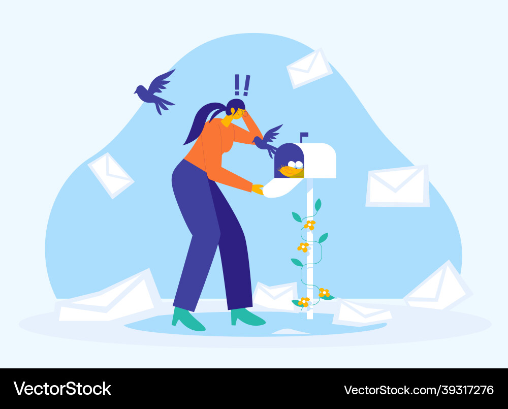 Empty Mailbox - No Message vector image
