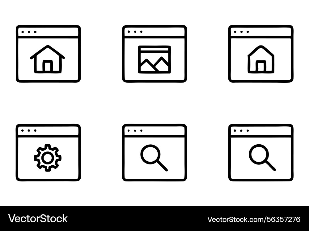 Icon set for web communication and global Vector Image