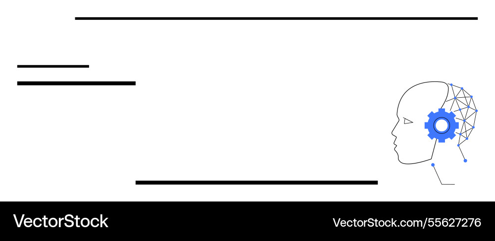 Minimalist concept of artificial intelligence Minimalist concept of artificial intelligence Vector Image