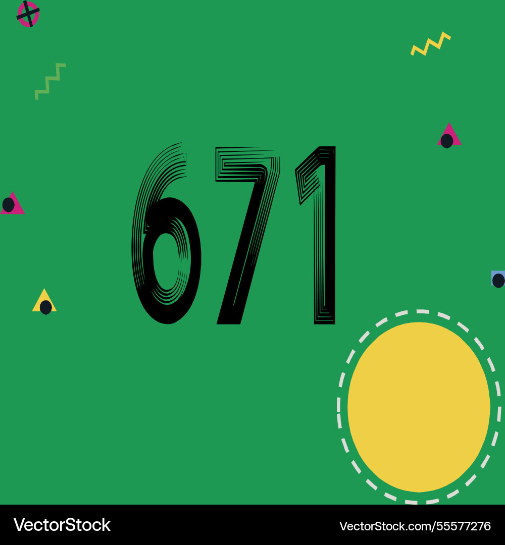 Number font design with decorative dots Vector Image