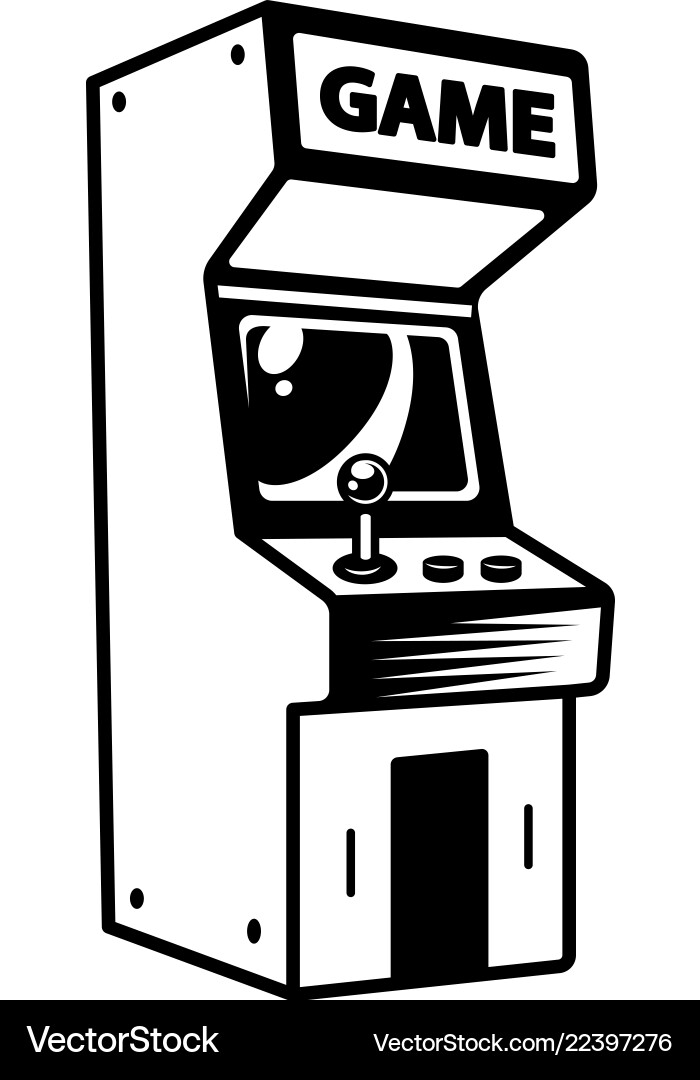 Retro Arcade Game Machine vector image