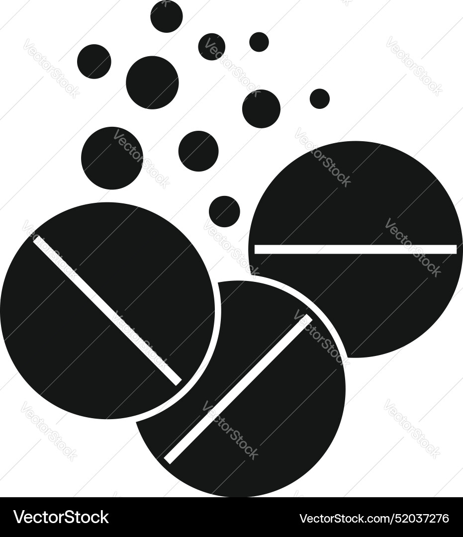Round tablets falling creating abstract Round tablets falling creating abstract vector image