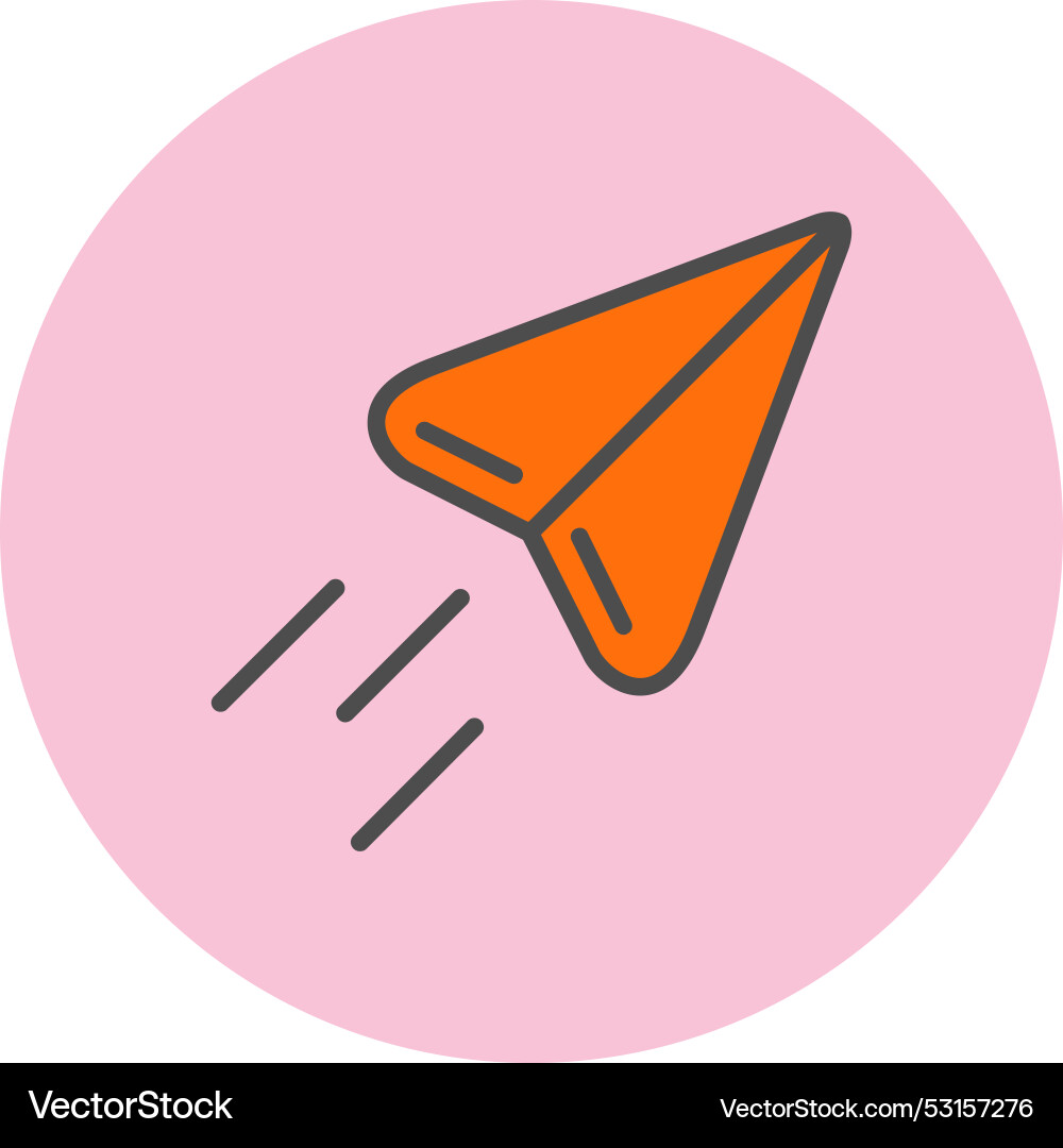Send line filled circle icon Vector Image