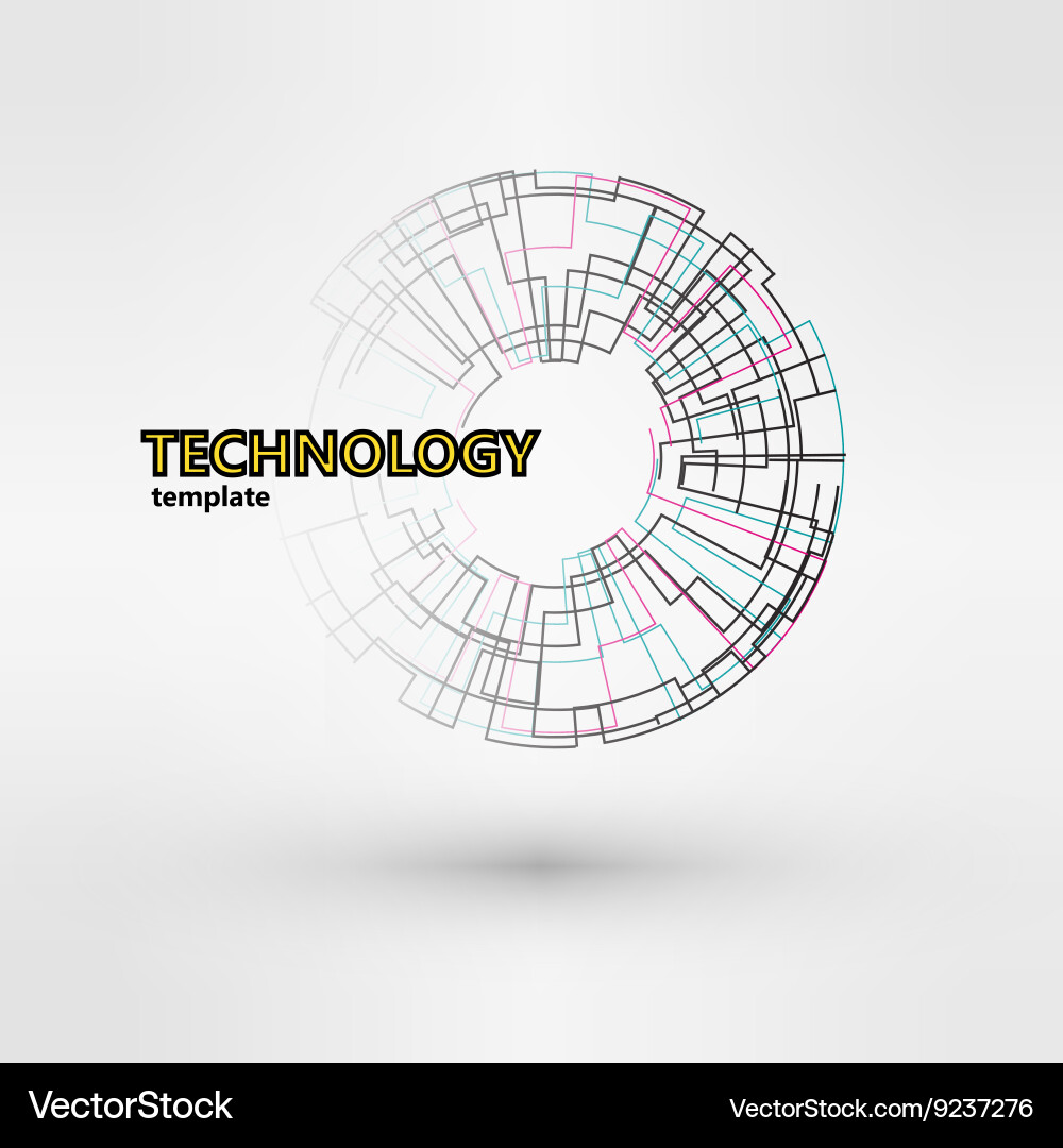 Wireframe mesh polygonal logo element torus Vector Image
