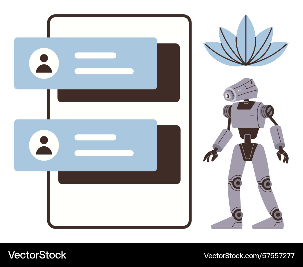 Chatbots in ai-powered communication for seamless vector image