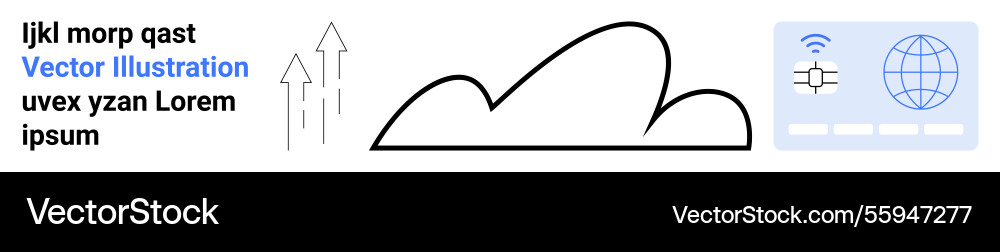 Cloud connectivity with data sharing Vector Image