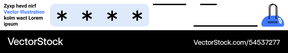 Passwort Eingabefeld mit Sternchen und Schloss Passwort Eingabefeld mit Sternchen und Schloss vektorbild