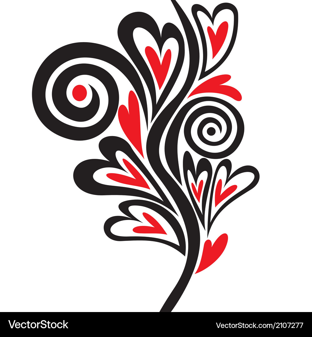 Romantic pattern design element Vector Image