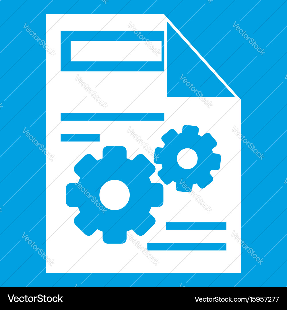 Web setting icon white Vector Image