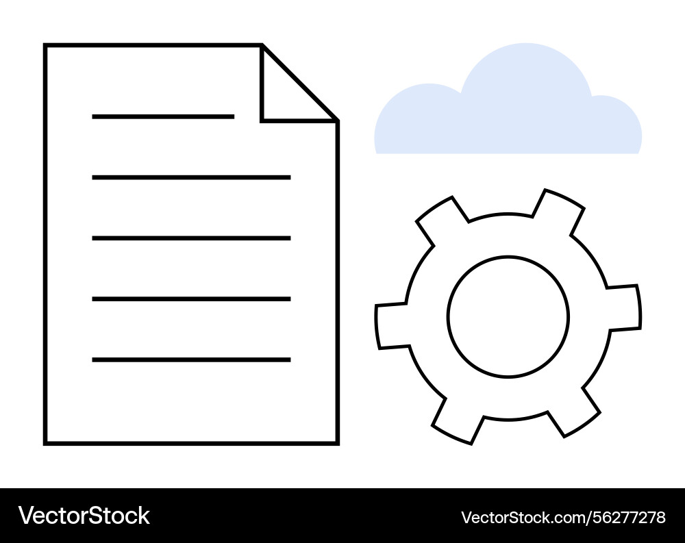 Document management with cloud integration Document management with cloud integration Vector Image