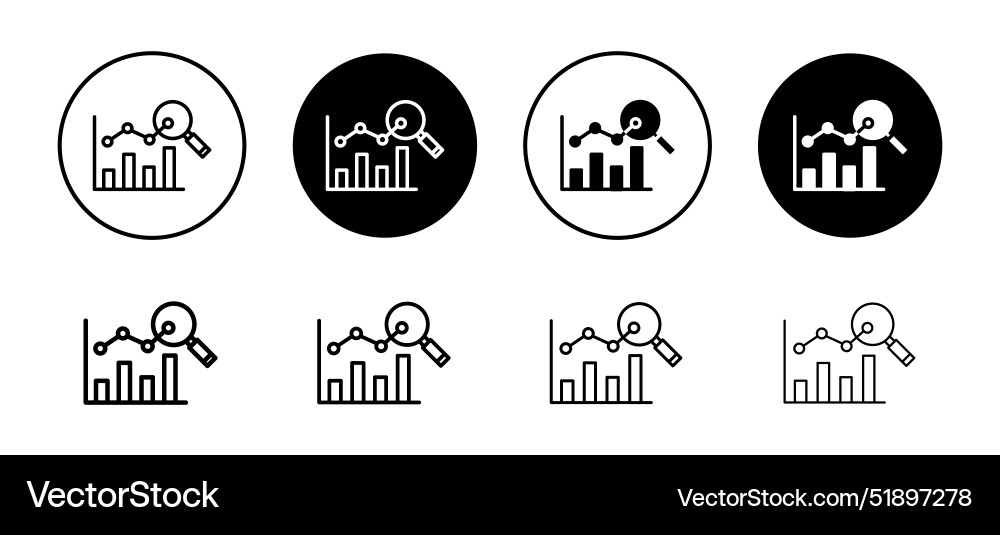 Market prediction icon set collection for web vector image